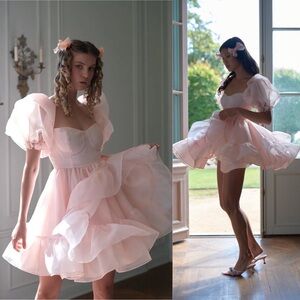 NEW NWT Selkie The Bebe Bloom Dress In Light Pink